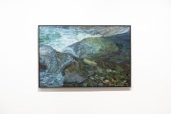 "Bridge Falls 2" Naturalistic River Oil Painting