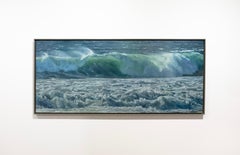 "Curler 2" Naturalistic Coastal Ocean Waves Oil Painting