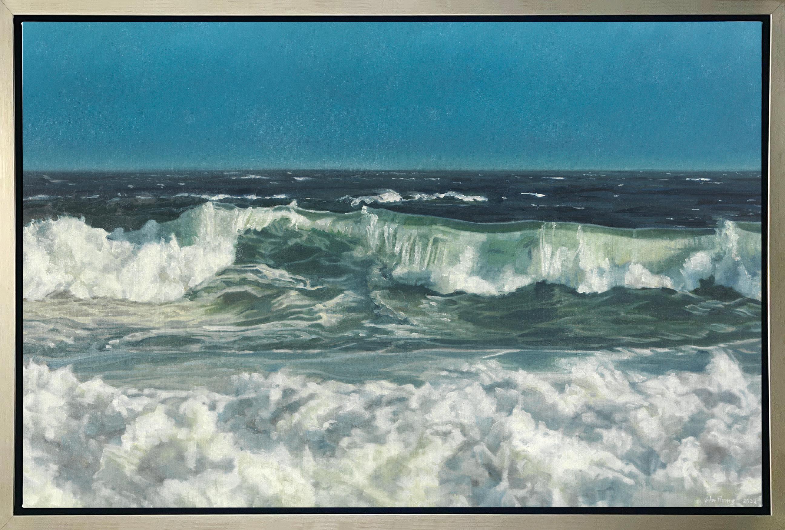 John Harris (painter) Landscape Print - "Curler, " Framed Limited Edition Giclee Print, 24" x 36"