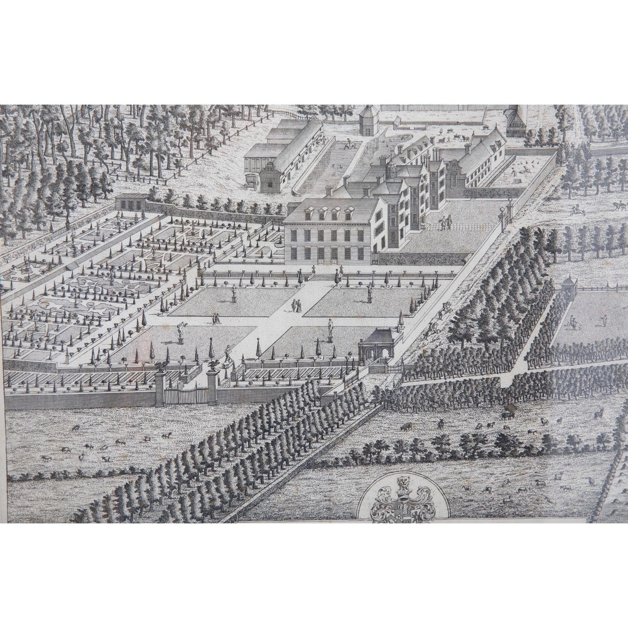 John Harris After Thomas Badeslade - 18th Century Engraving, Deane House For Sale 1