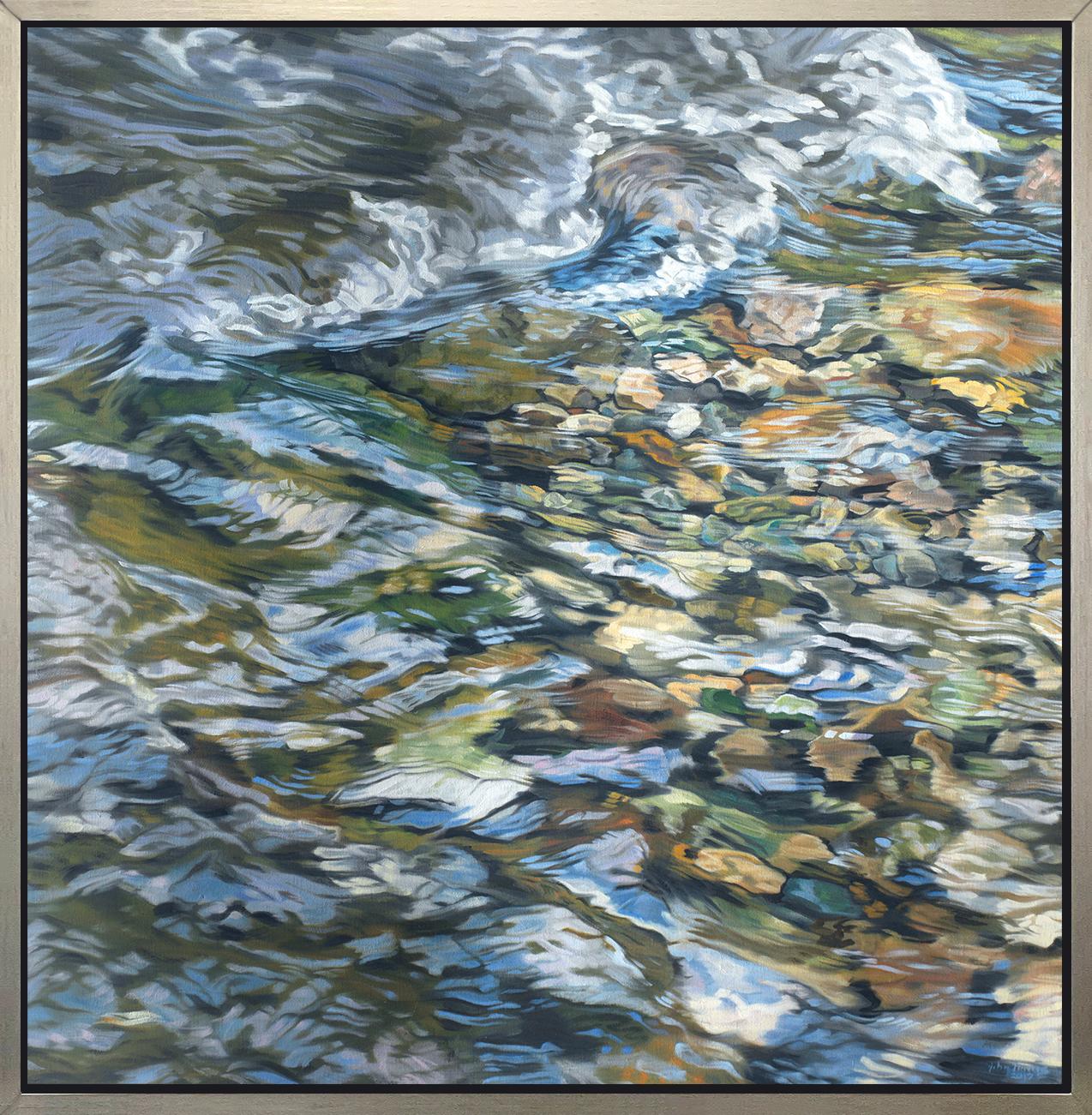 "Riverbed 3, " Limited Edition Giclee Print, 53" x 53"