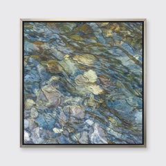 "Lecho del río 4, " Lámina Giclée enmarcada de edición limitada, 40" x 40"