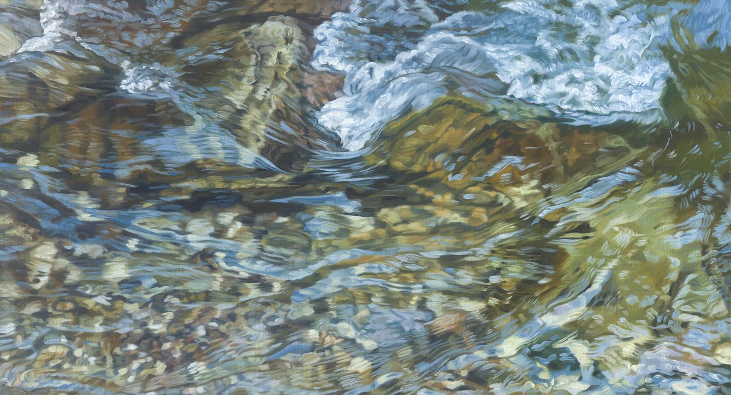 Streambed III, Impression giclée encadrée en édition limitée, 36 x 60 - Réalisme Print par John Harris (painter)