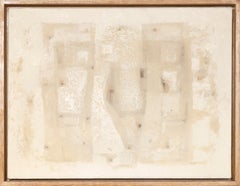 White Painting, Abstract Expressionist Oil Painting by John Hartell 1954