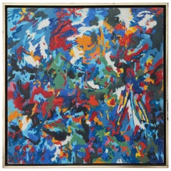 John Harvey McCracken Minimalist Abstract Oil on Canvas, 1973
