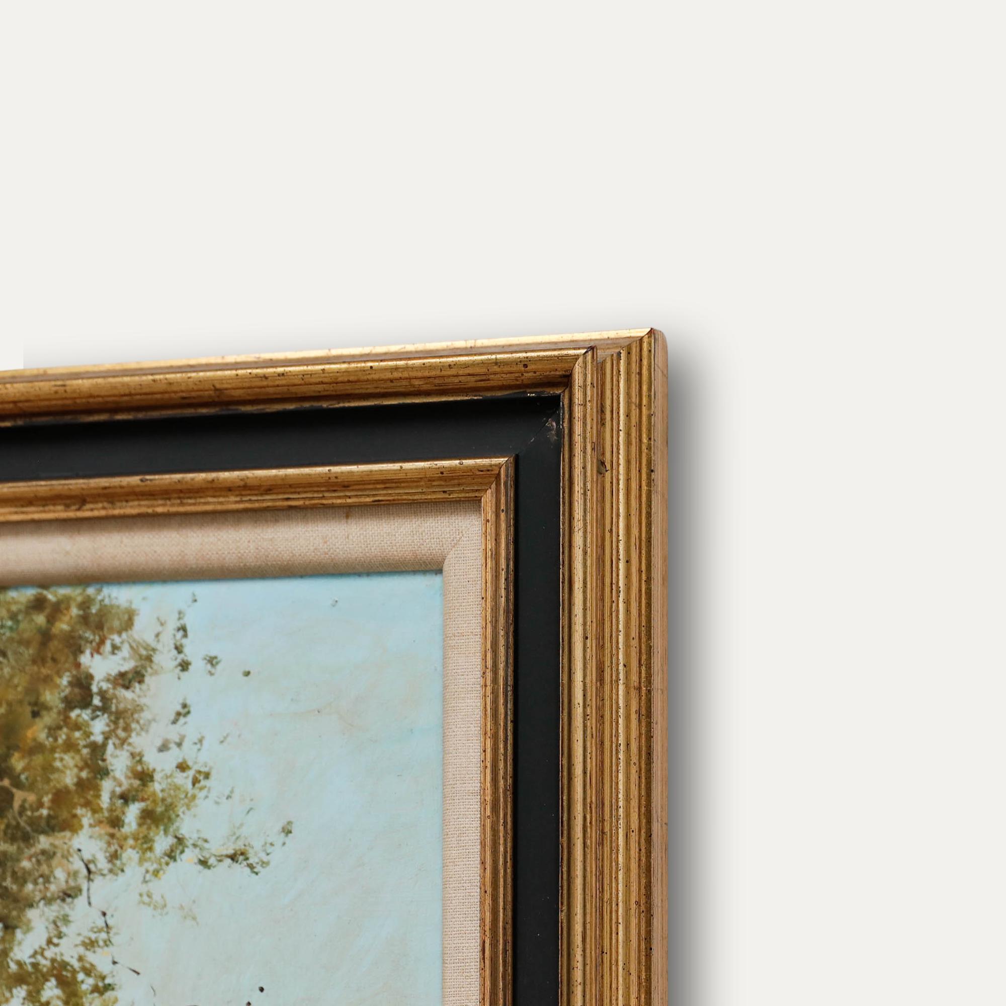 John Haskins (b.1938) - Framed 20th Century Oil, Summer Rain, Hertfordshire For Sale 4