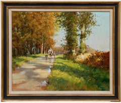 John Haskins (b.1938) - Framed 20th Century Oil, Summer Rain, Hertfordshire