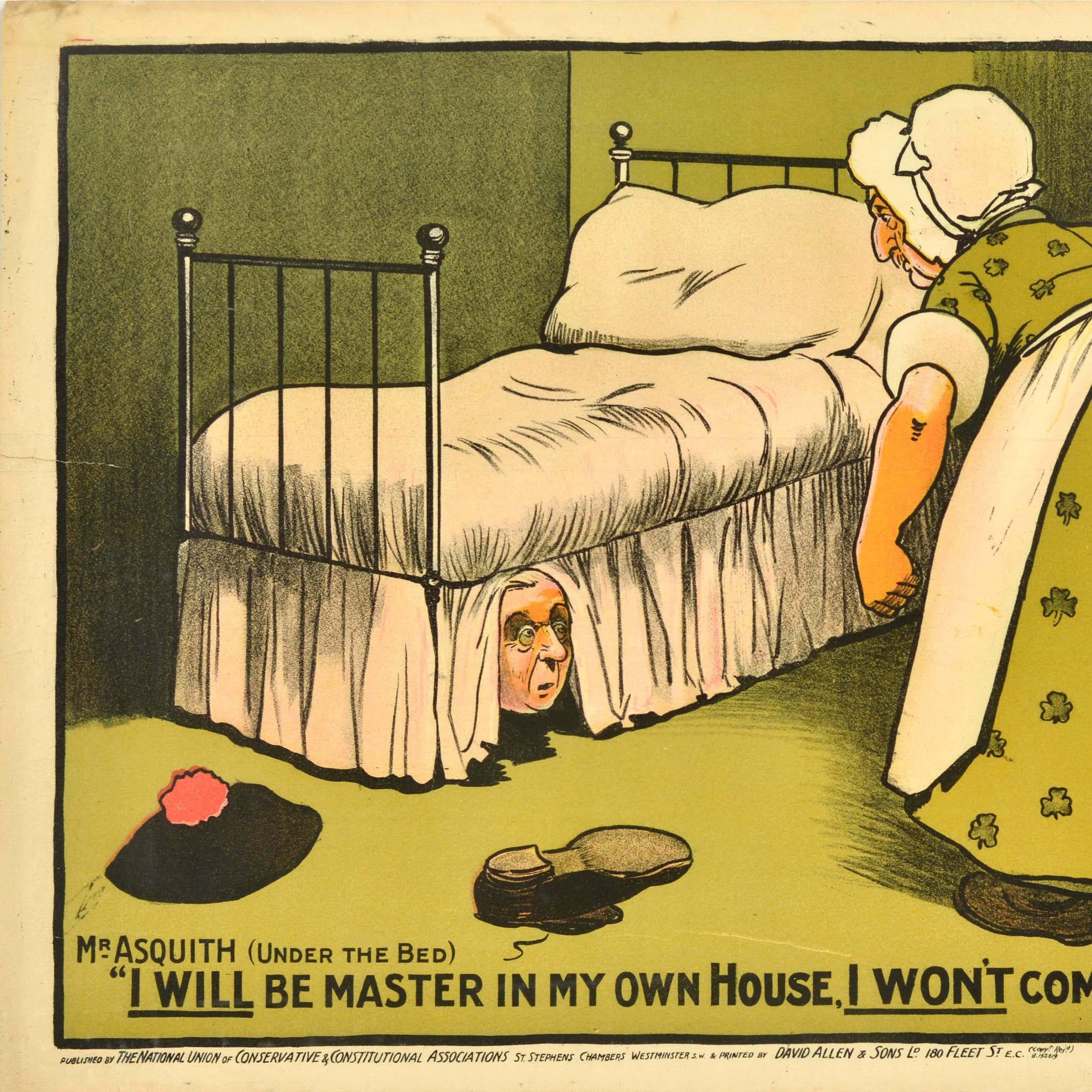 Affiche de propagande pour les élections politiques d'Asquith Redmond Hassall - Beige Print par John Hassall