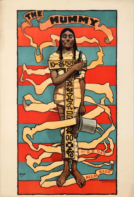 John Hassall Original Antique Poster For The Mummy A Comedy Play By George Day And Allan Reed At 1stdibs