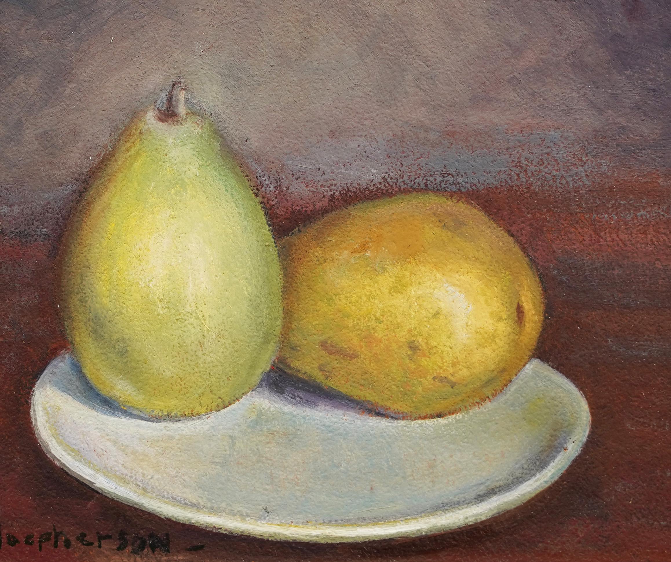  Antique American Signed Framed Impressionist Still Life Fruit Pear Oil Painting 3