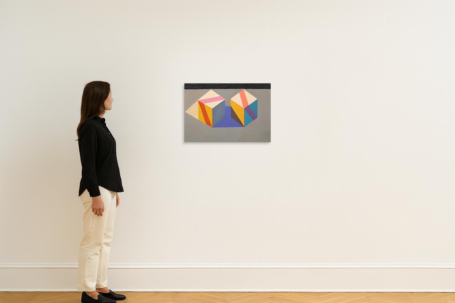 Untitled (Boxes) - Painting by John Havens Thornton