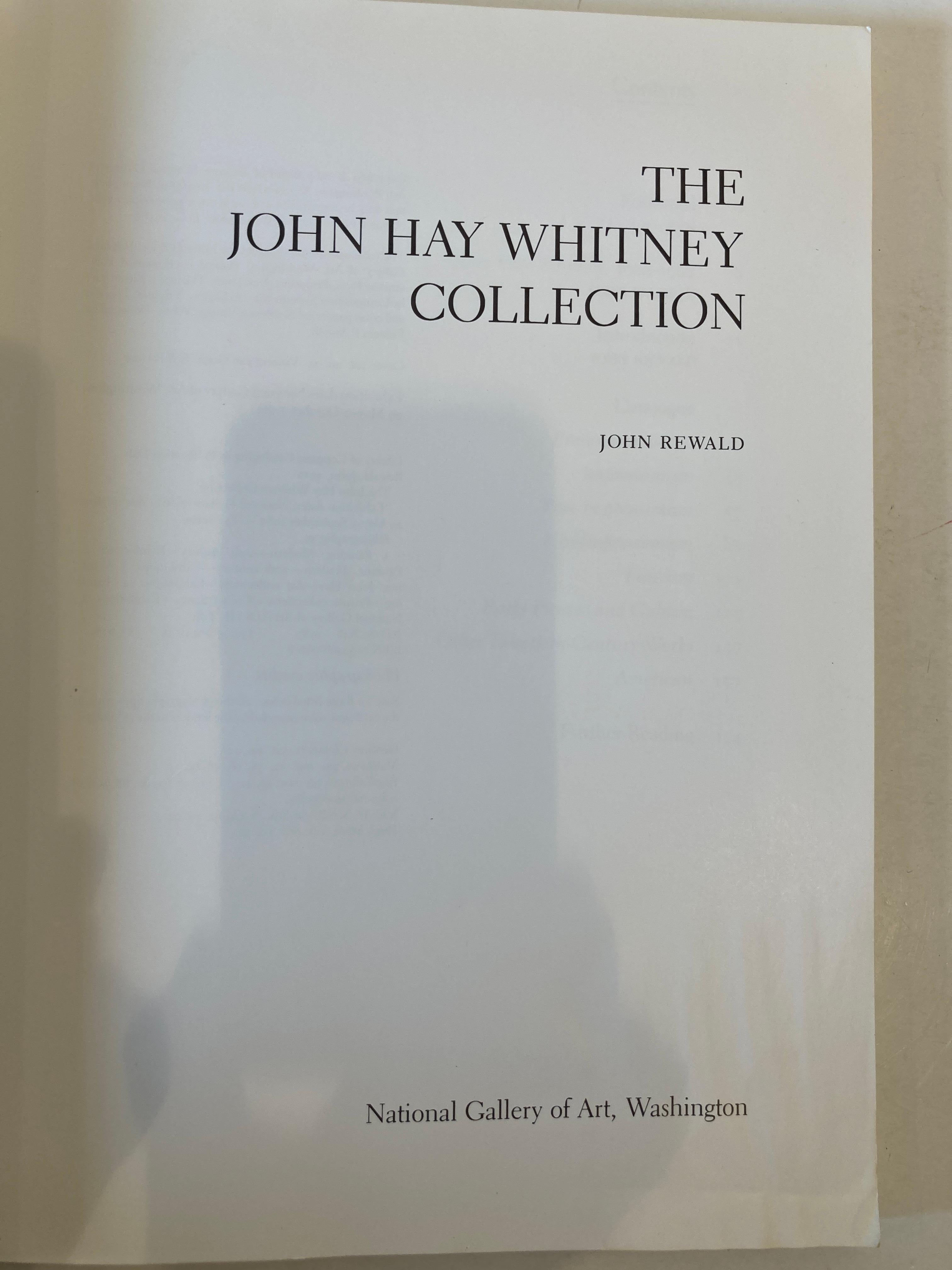 American John Hay Whitney Collection Paperback, May 1, 1983 by John Rewald Book For Sale
