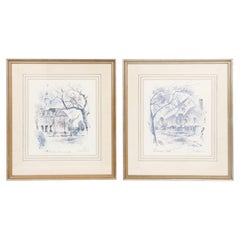 John Haymson Framed Williamsburg Prints, Set of 2