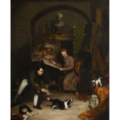 Portrait d'époque de Sir Edwin Landseer, peinture d'intérieur du Studio A des artistes