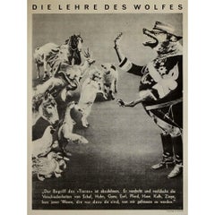 Originalplakat John Heartfields Die Lehre des Wolfes politische Fotomontage