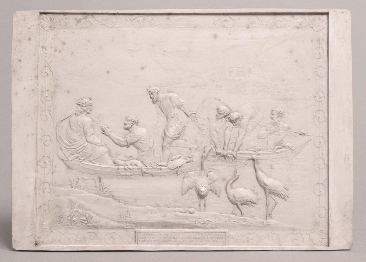 John Henning Rare Six Plaster Plaques Cast in Relief After Raphael 5