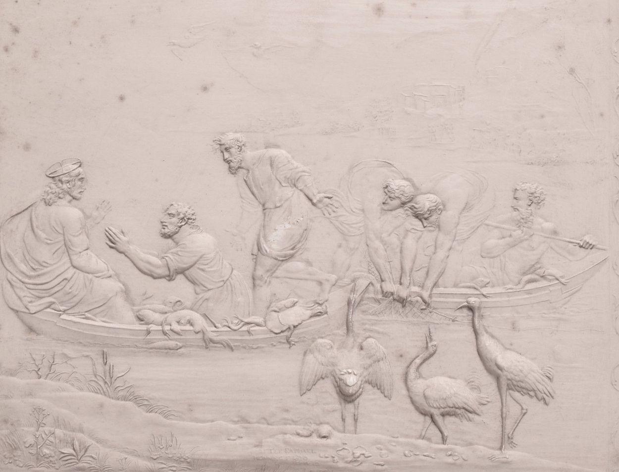 John Henning Rare Six Plaster Plaques Cast in Relief After Raphael 6