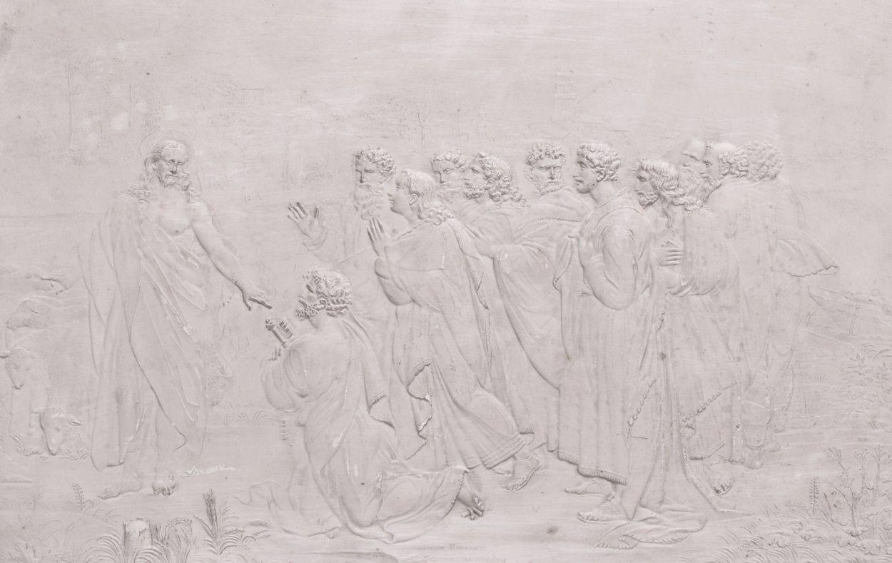 English John Henning Rare Six Plaster Plaques Cast in Relief After Raphael