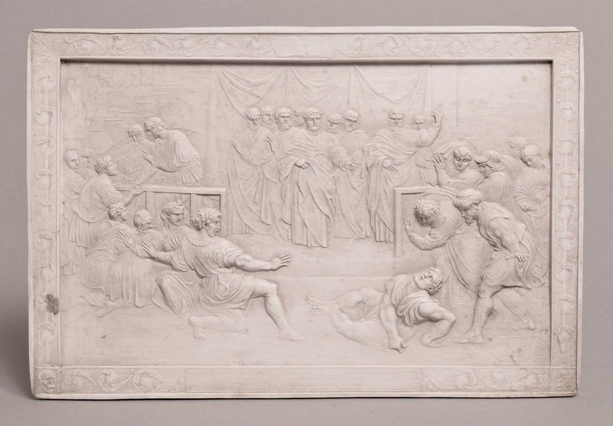 John Henning Rare Six Plaster Plaques Cast in Relief After Raphael In Good Condition In Dublin, Ireland