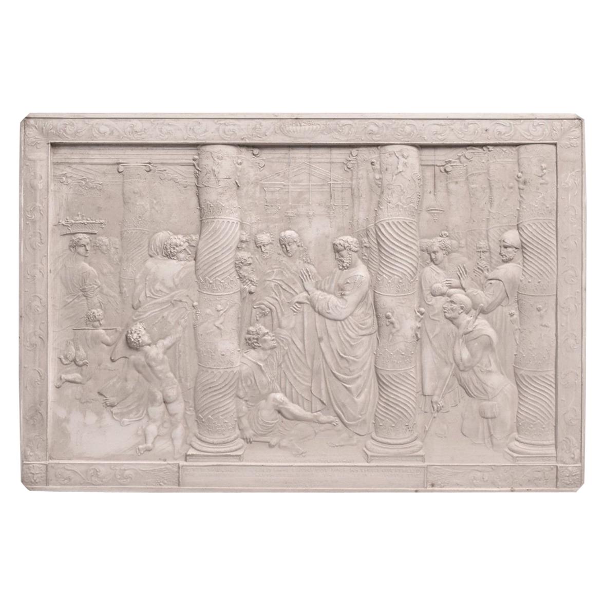 John Henning Rare Six Plaster Plaques Cast in Relief After Raphael