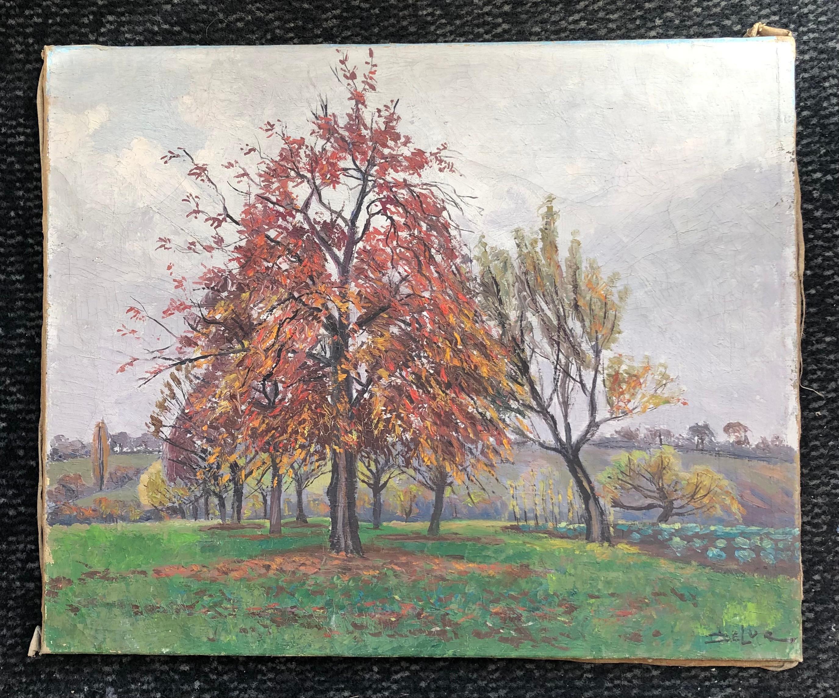 The orchard, Hermance - Painting by John Henri Deluc