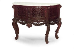 John Henry Belter Victorian Rosewood Sideboard Cabinet
