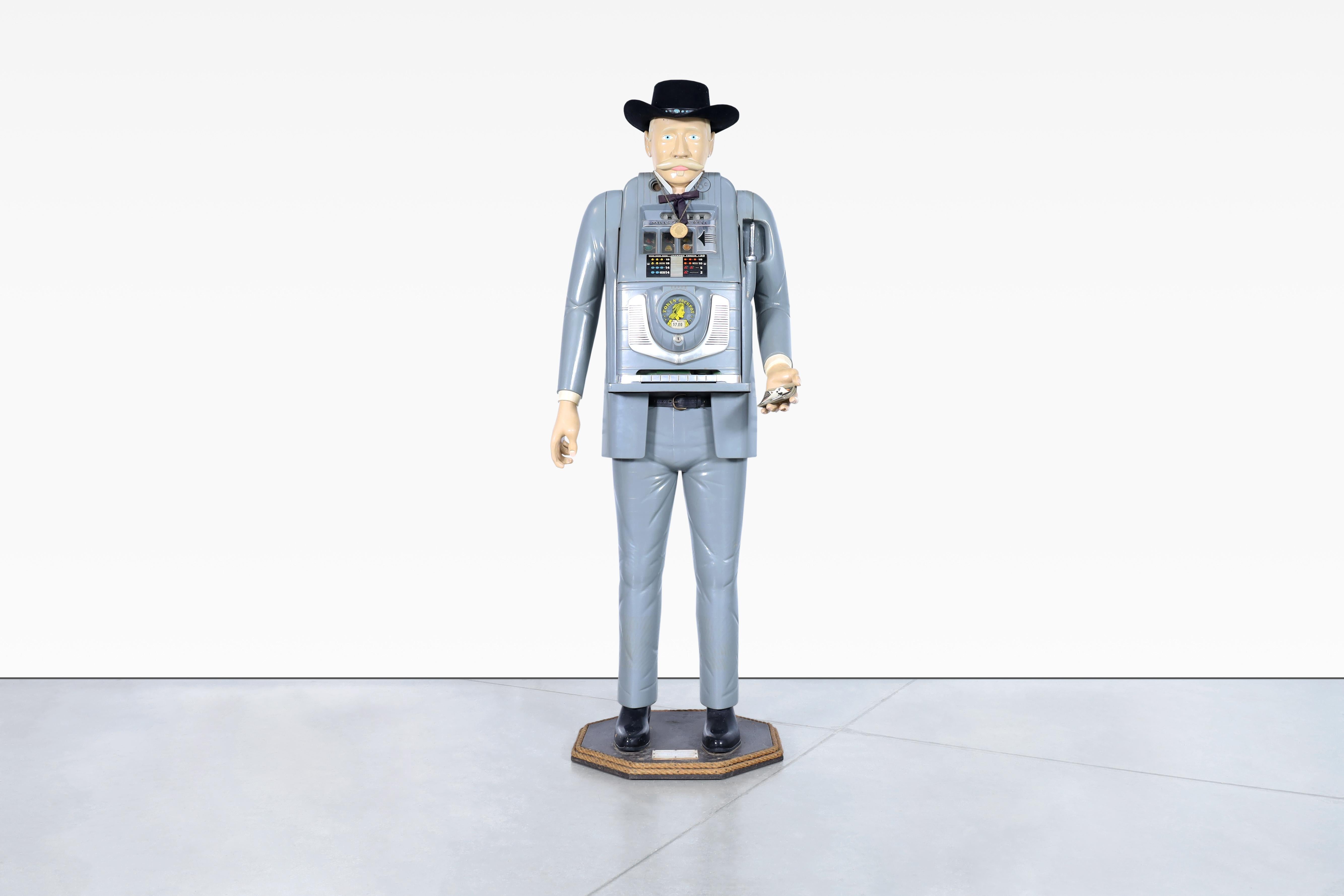 La máquina tragaperras con figuras de John Henry 
