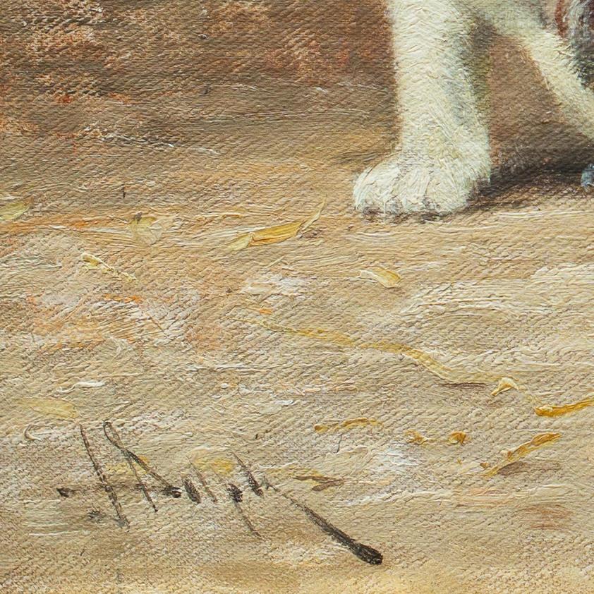 Kittens Drinking Milk by American Artist John Henry Dolph, 19th-Century, Signed 2