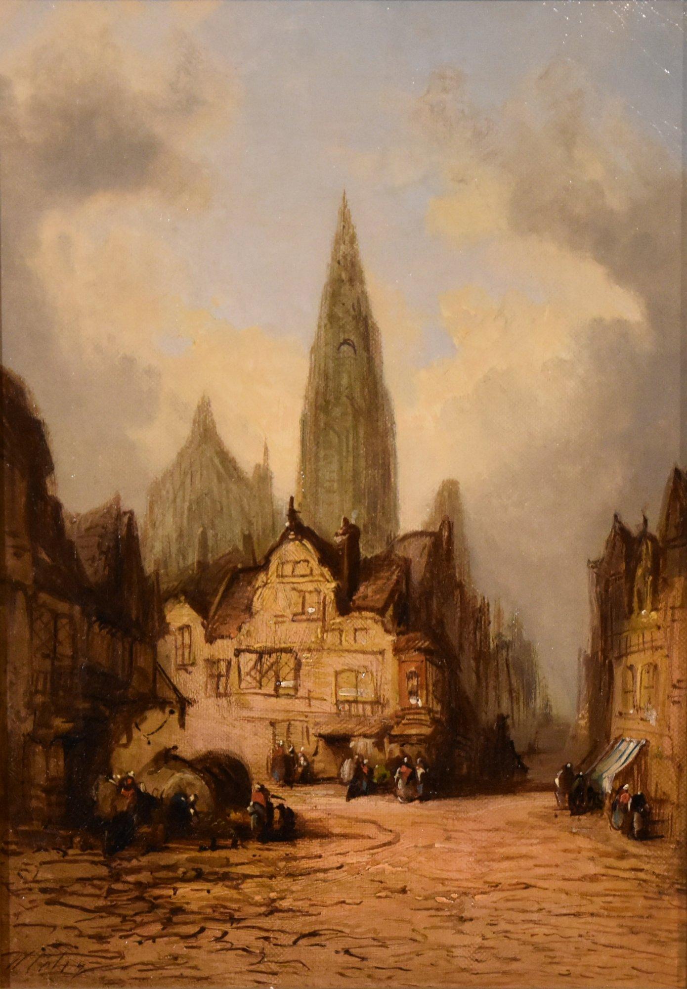 Coppia di dipinti ad olio di Henry Foley 