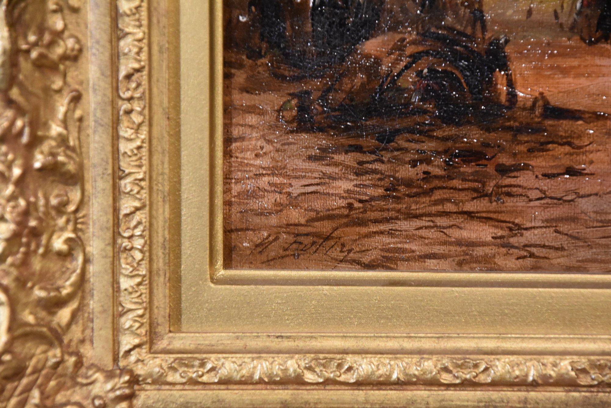 Coppia di dipinti ad olio di Henry Foley 