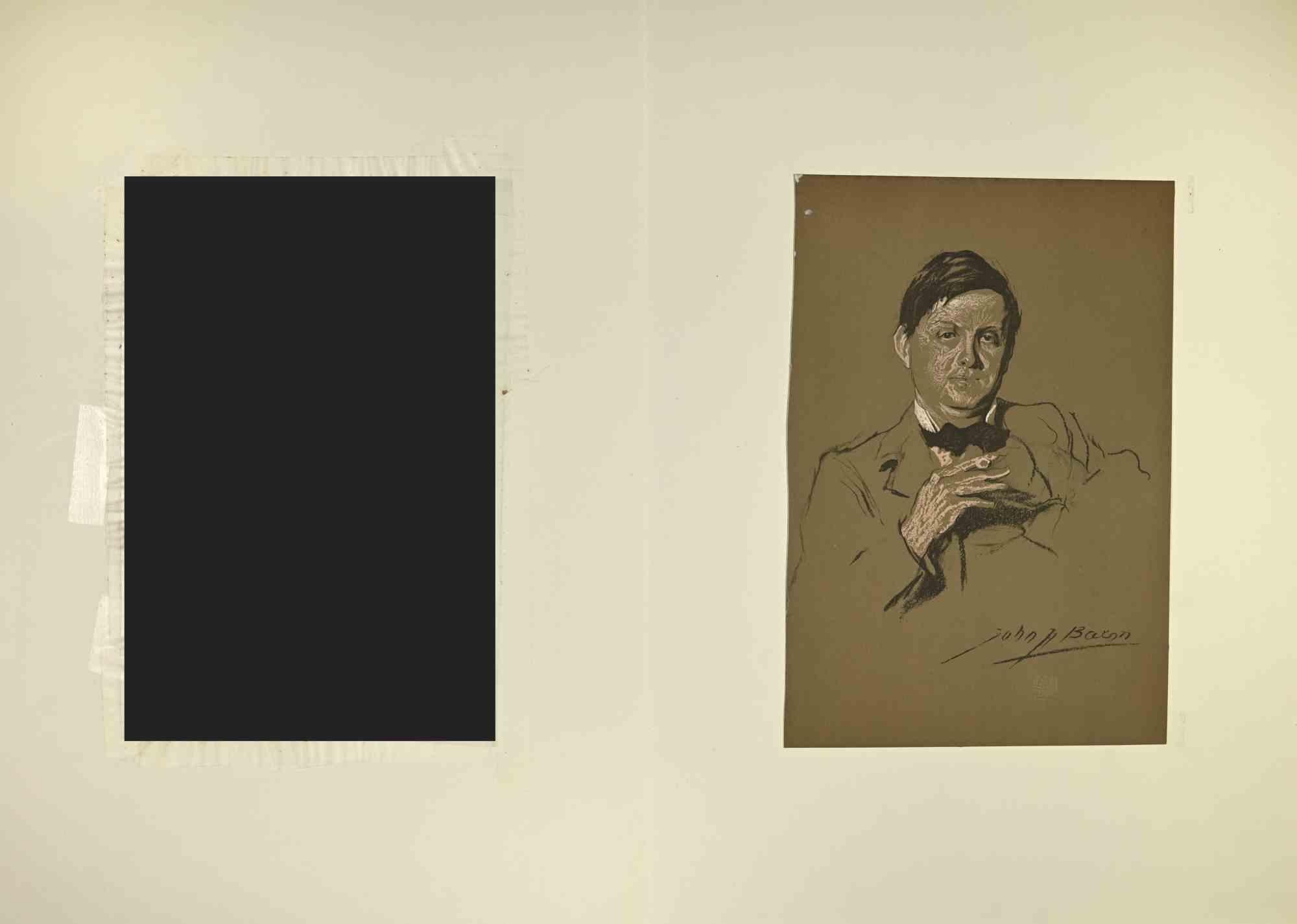 Porträt von Frank Brangwyn - Lichtdruck von J.H. Frederick Bacon – 1901 – Print von John Henry Frederick Bacon