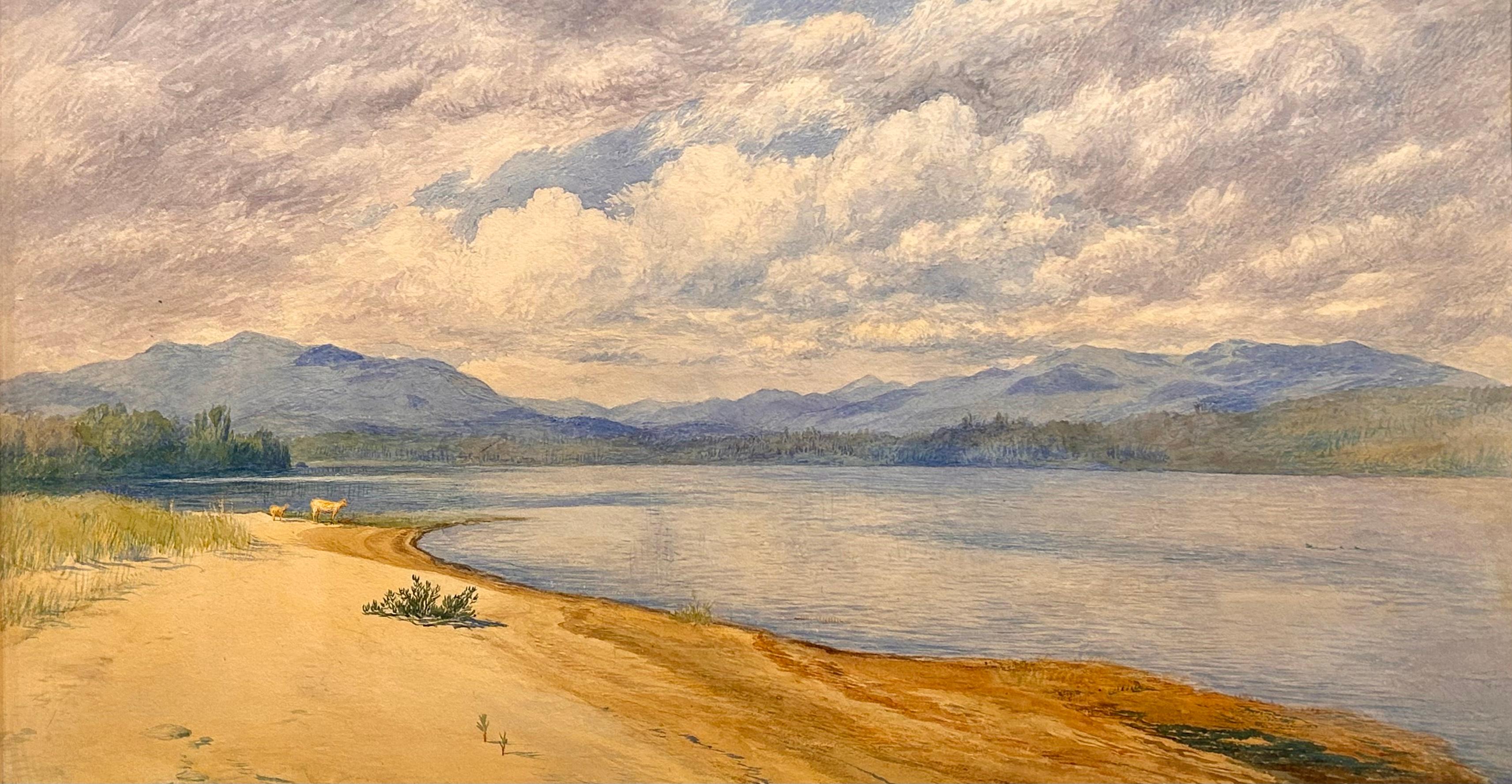 Landscape of Summer At Lake George, NY - Painting by John Henry Hill