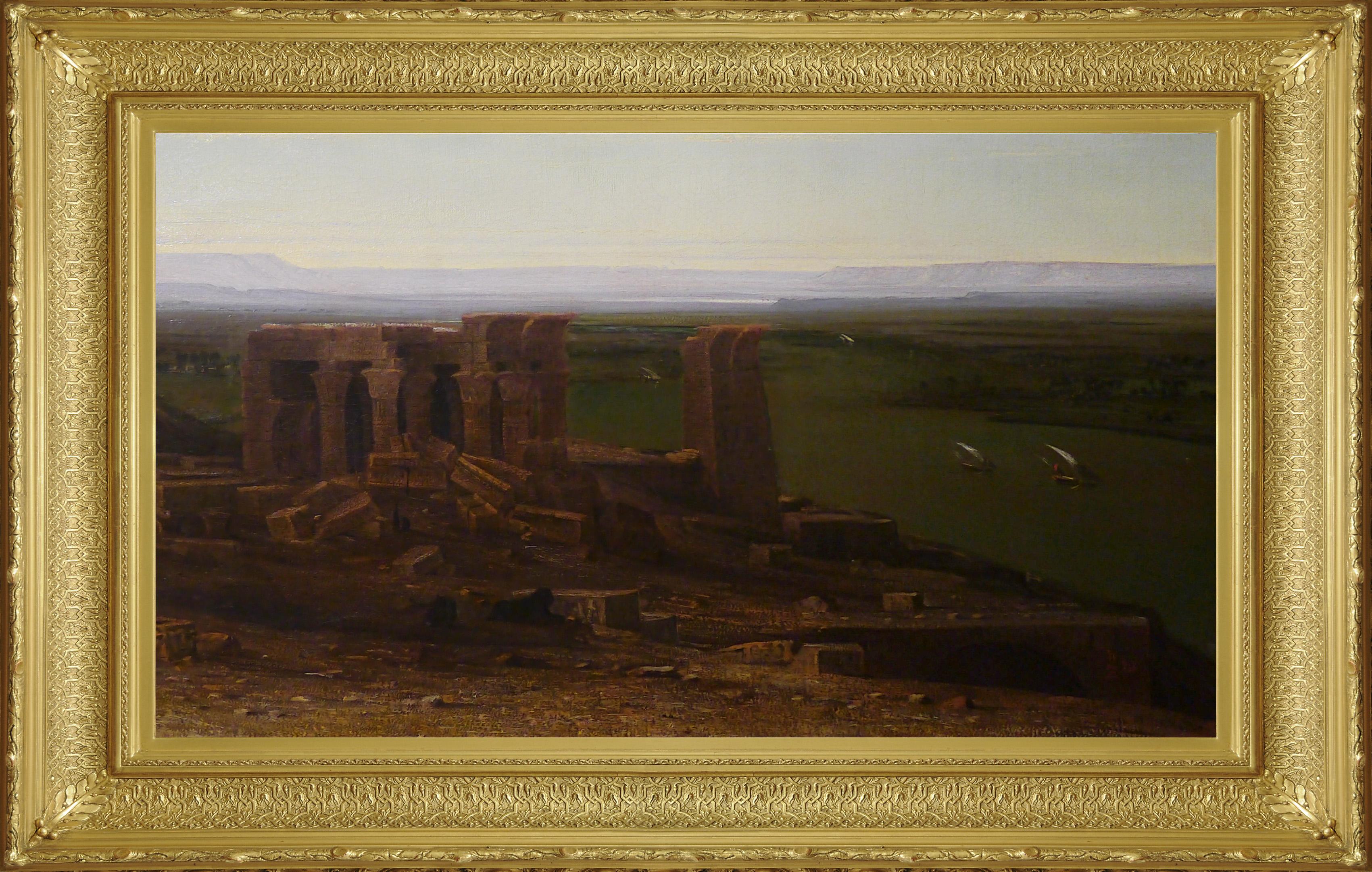 John Henry Rollin Tilton Landscape Painting - Ruins of Kom Ombo