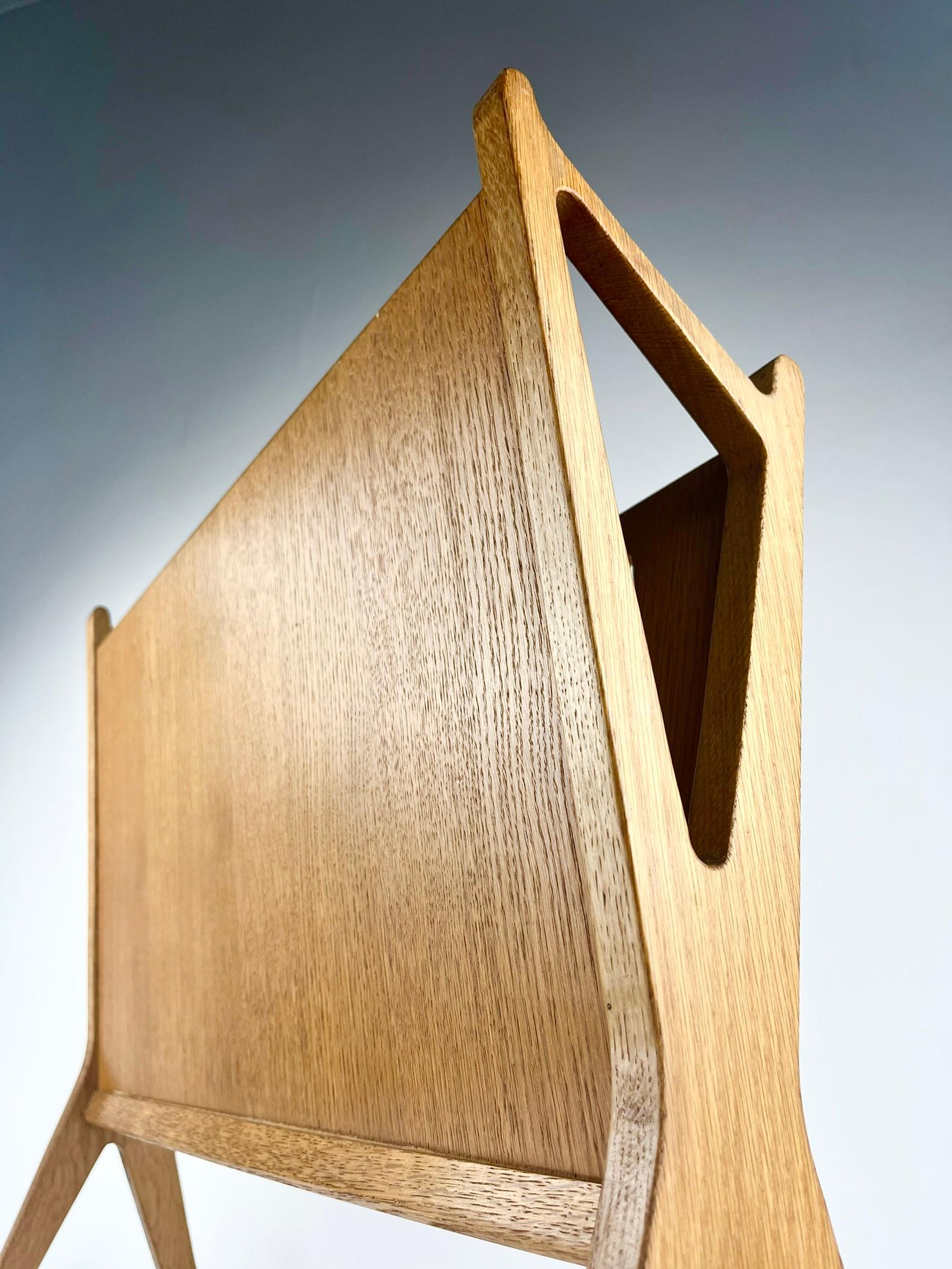 John Herbert for A. Younger Ltd 1960s magazine rack in oak 3