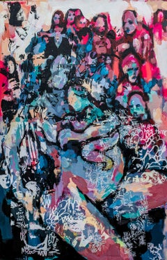 "The Riches of the Soil"- Vibrant Mixed Media Figurative Painting