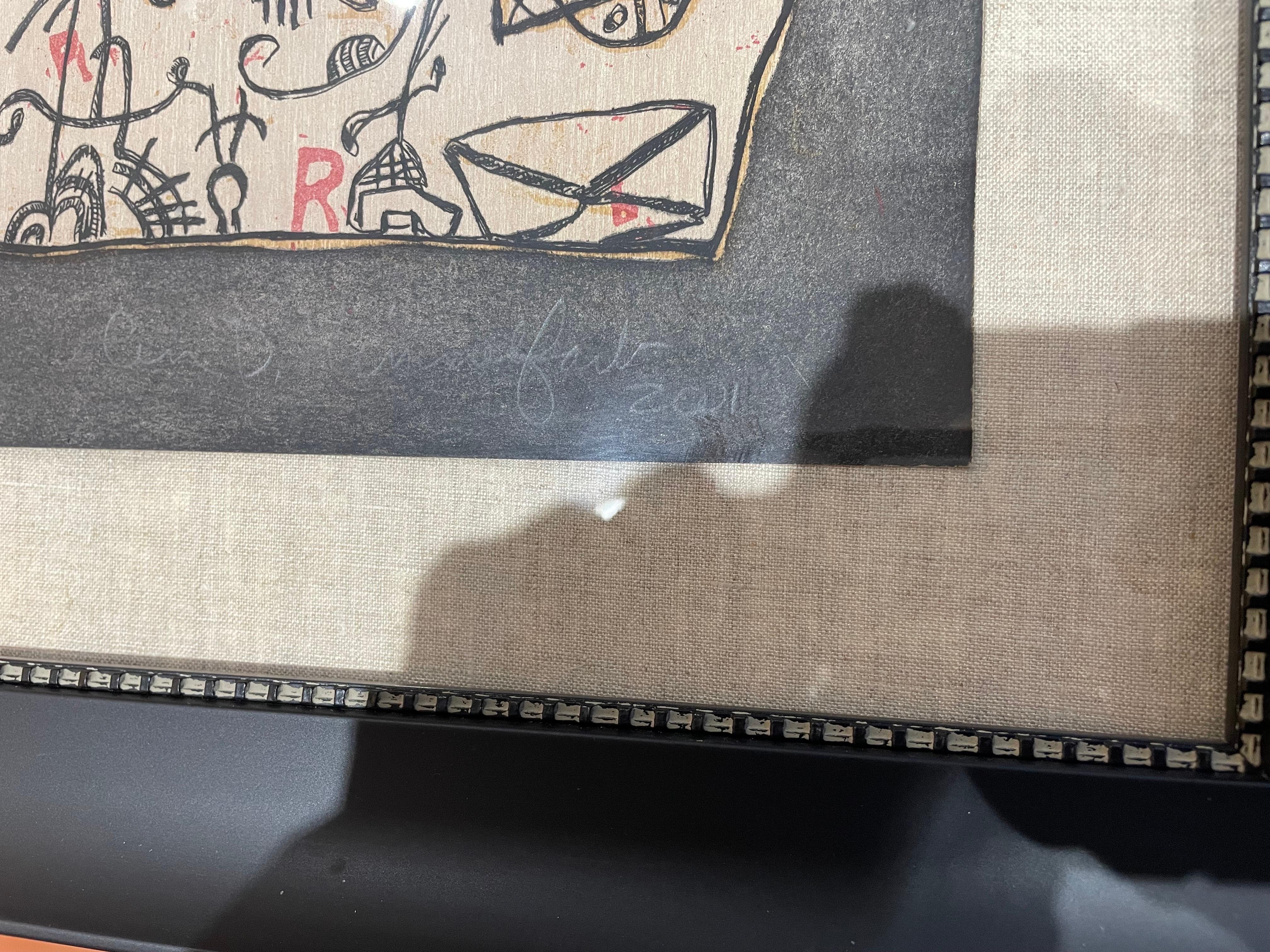 Contemporary John Himmelfarb Block Print