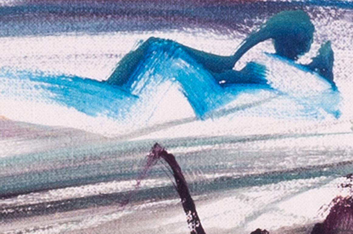 1963 Paisaje al óleo de John Hitchens, Británico, Moderno, firmado y titulado en venta 5