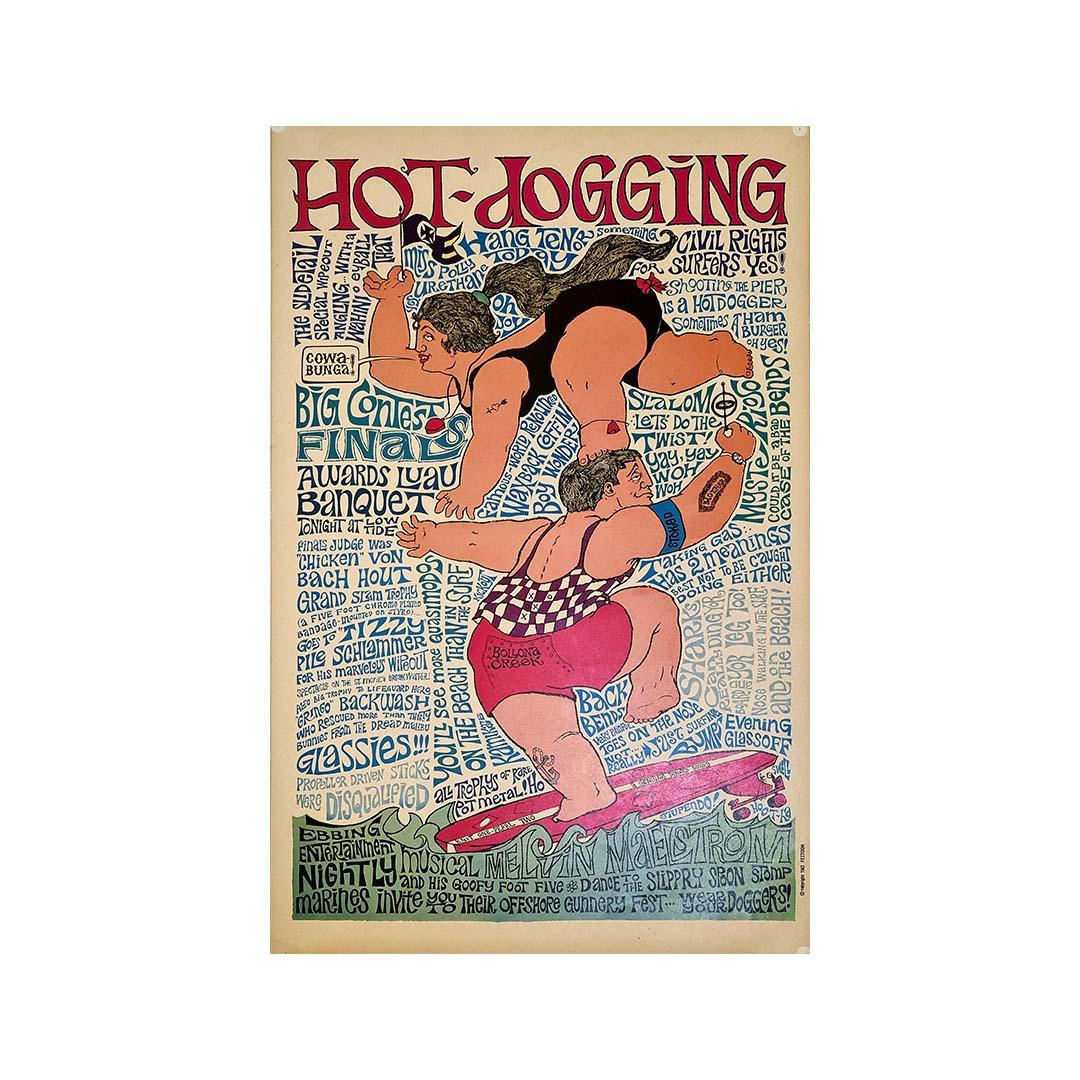 Affiche originale de style Surf Pop Art de 1963 créée par John Hitesman