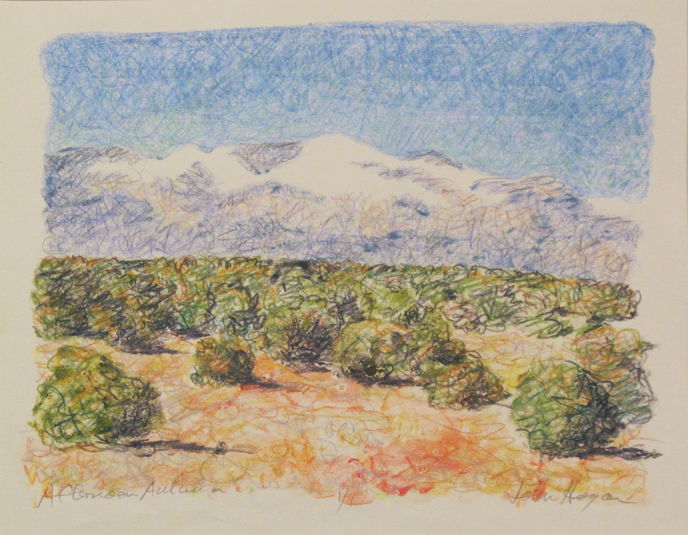 Pomeriggio d'autunno - Landscape Print Grigio di John Hogan (American)