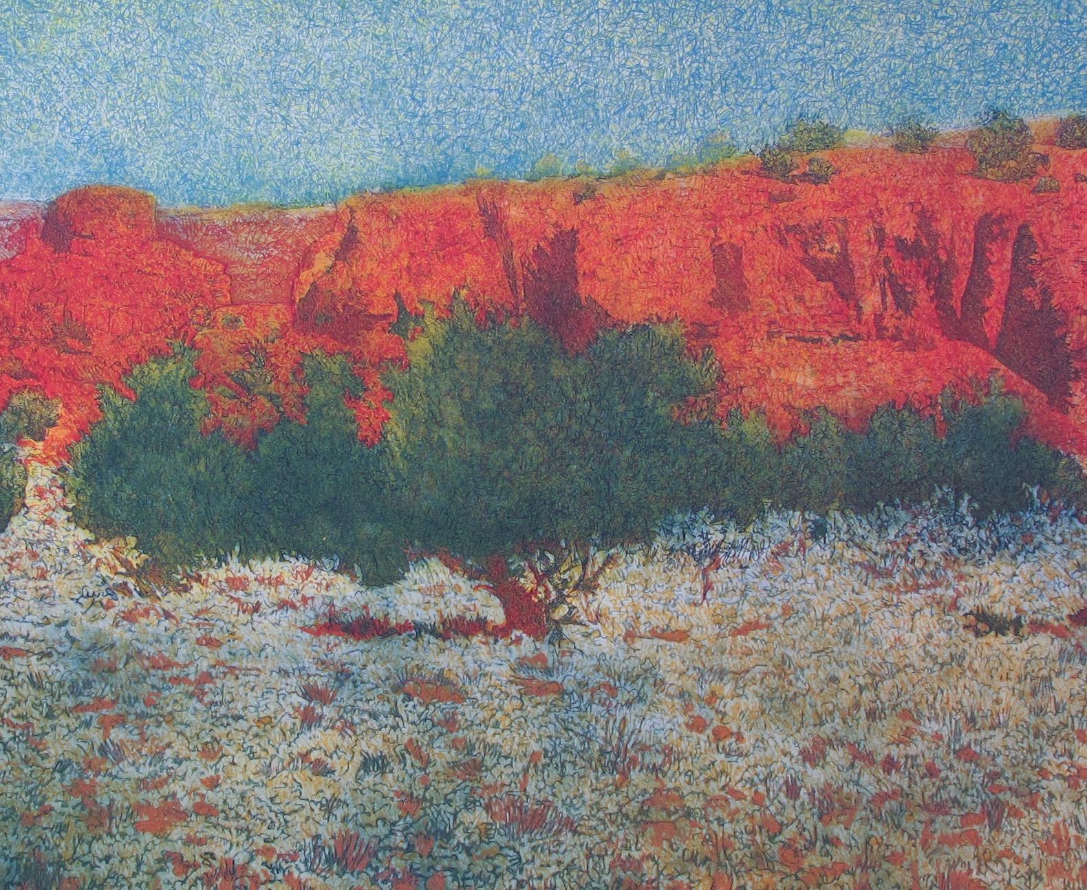 Red Hills, Jemez, NM - Contemporary Print by John Hogan