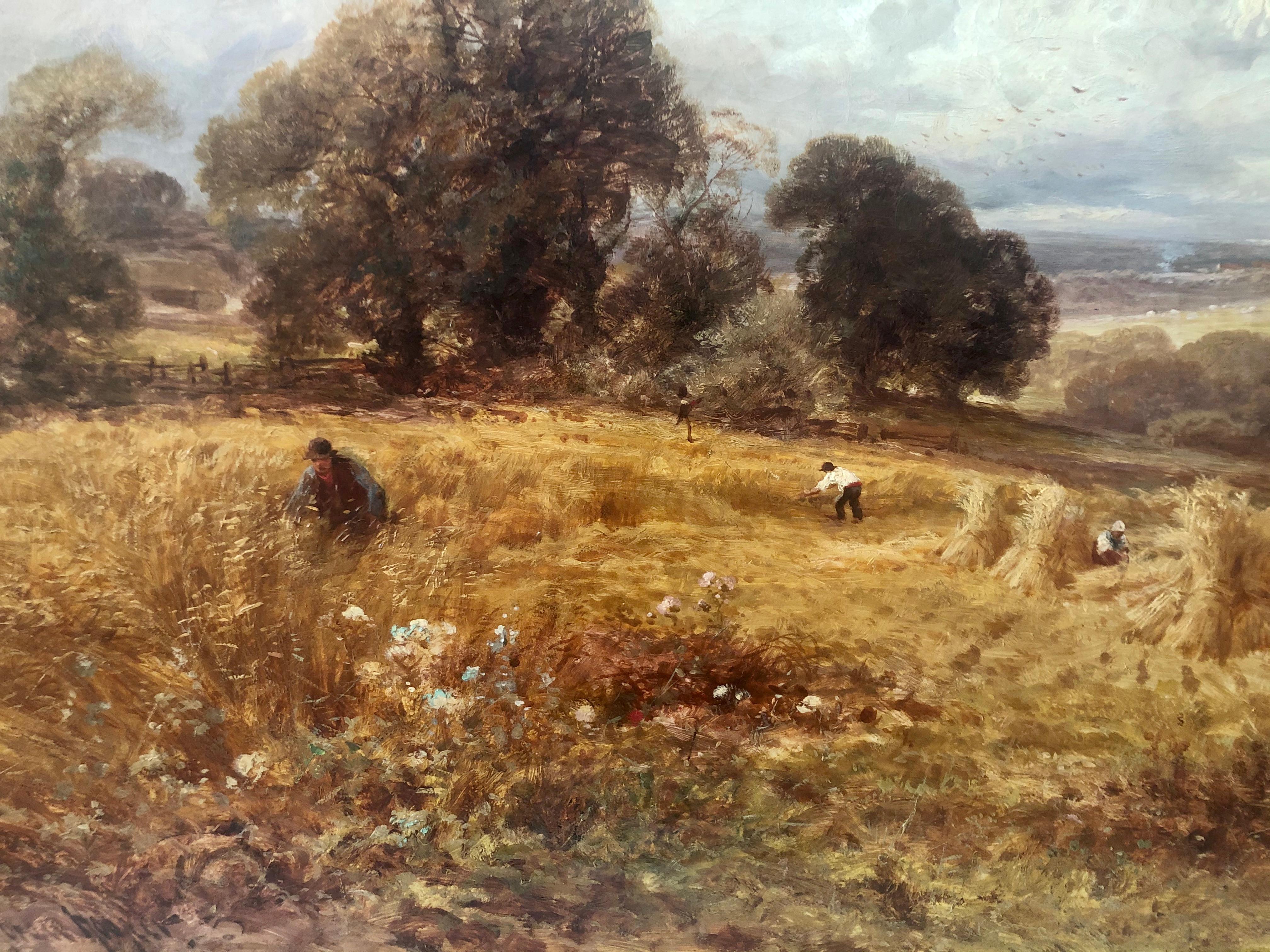 Harvest Time Surrey England - Painting by John Horace Hooper