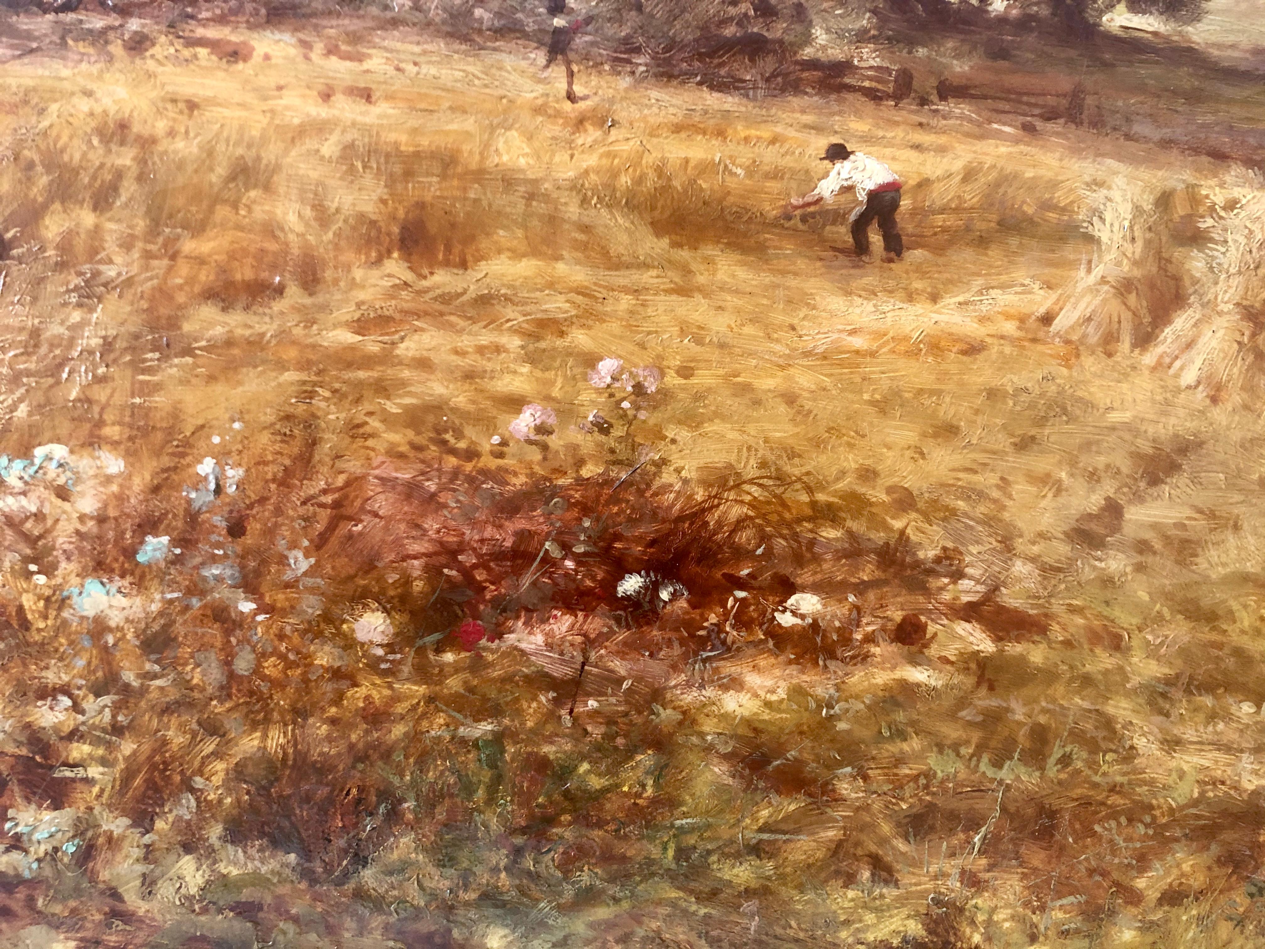 Harvest Time Surrey England - English School Painting by John Horace Hooper