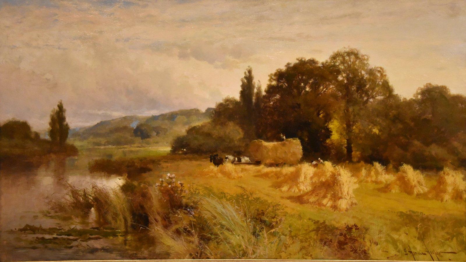 Peinture à l'huile de John Horace Hooper « Harvest Time Near Henley » en vente 1
