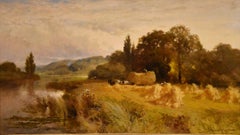 Peinture à l'huile de John Horace Hooper « Harvest Time Near Henley »