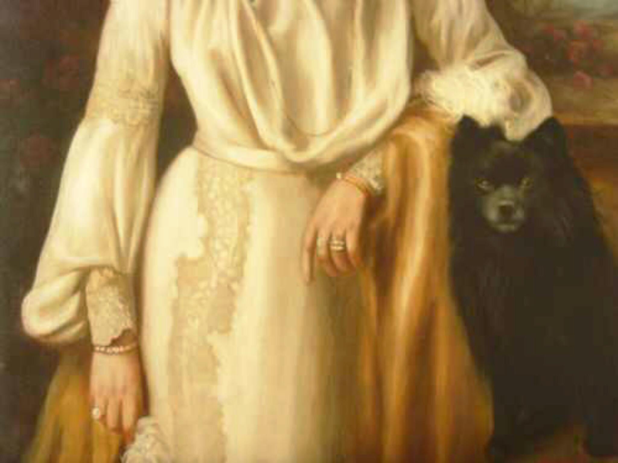 19thc Oil Portrait of Lady Dunbar of Mochrum - Brown Figurative Painting by John Horsburgh