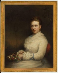 John Horsburgh (1835-1924) - Signed 1877 English Oil, Portrait of a Lady