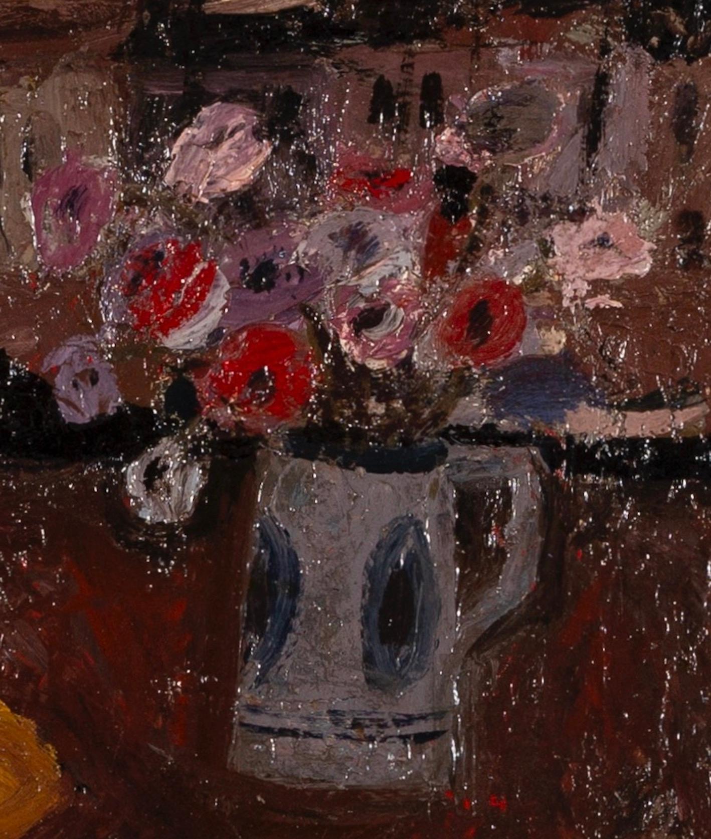 Natura morta, Anstruther, olio su tavola di John Houston, 1953 in vendita 2