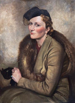 Portrait of Nancy Wellburn, Original 20th Century Oil