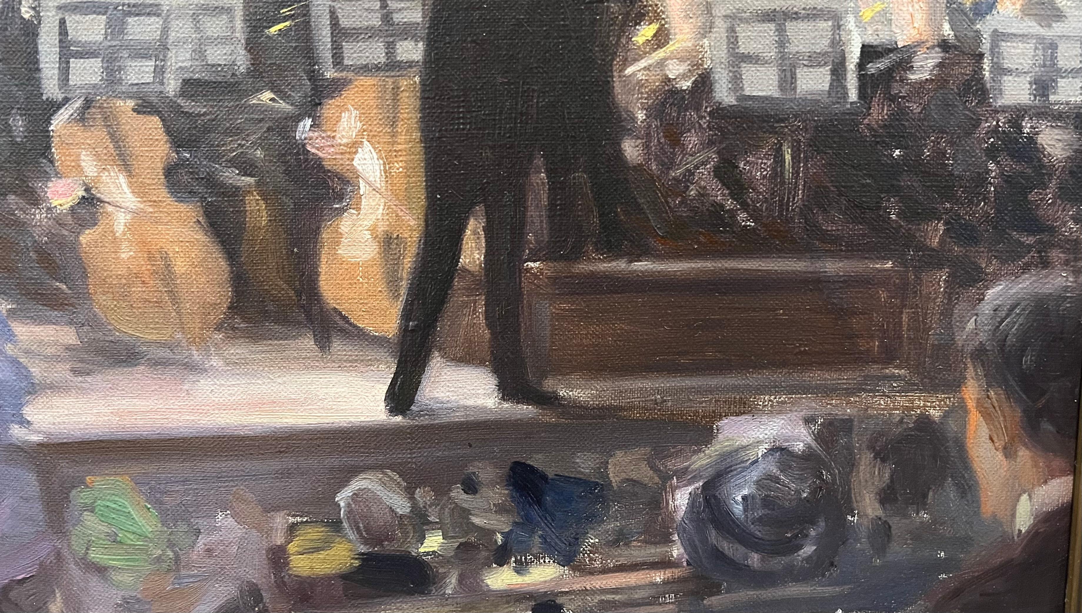 ASHCAN Escuela Impresionista Antigua NYC Orquesta SYMPHONY Violín Pintura 3