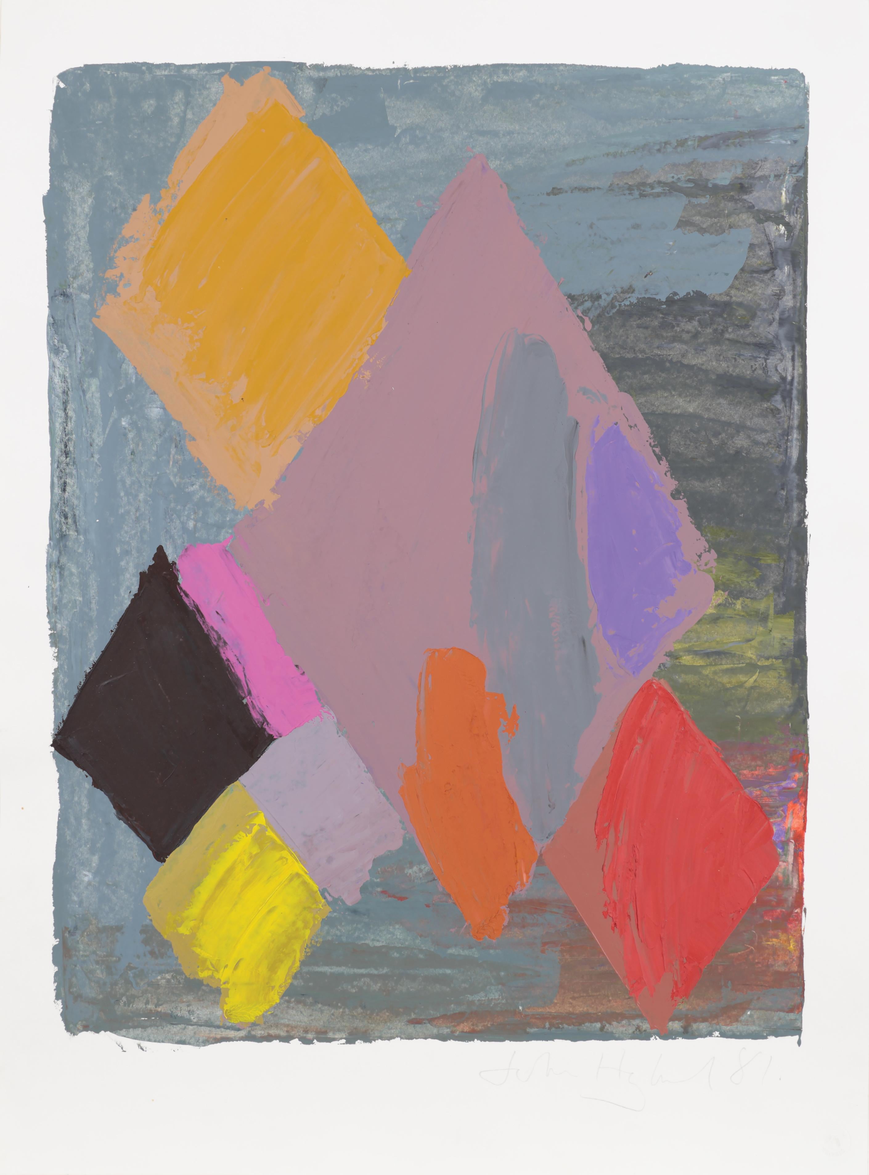 Abstract Painting John Hoyland - Sans titre